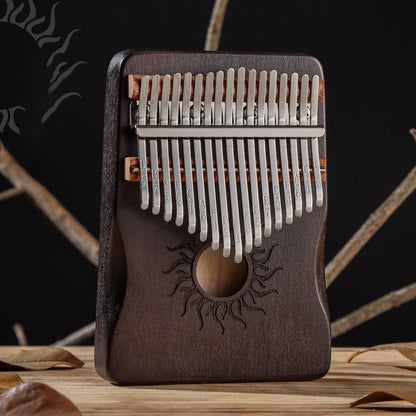 Hluru 21 Key Maple Kalimba 17 key Thumb Piano Portable Finger Piano for Beginner Mbira Gift for Kids Adults