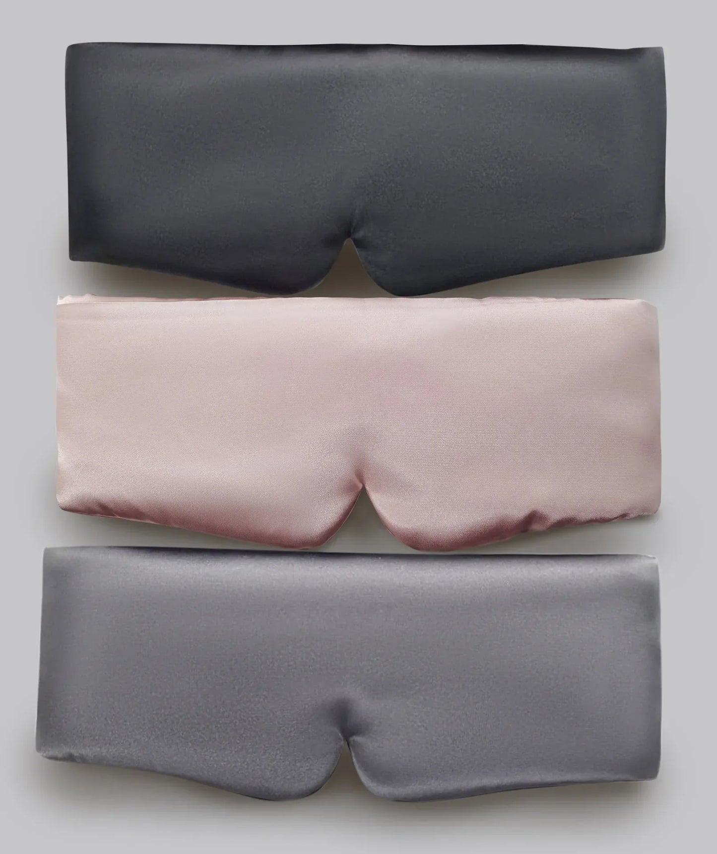 Máscara de dormir de satén de seda, cómoda máscara para dormir, visera para los ojos, parche para los ojos agrandados, para mujeres y hombres, para la salud del sueño.
