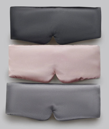 Máscara de dormir de satén de seda, cómoda máscara para dormir, visera para los ojos, parche para los ojos agrandados, para mujeres y hombres, para la salud del sueño.