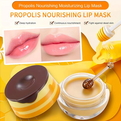 Paquete de 2 bálsamos labiales de abeja, exfoliantes, hidratantes, previenen la sequedad y las grietas, mascarilla labial para dormir y reduce las líneas de expresión. 