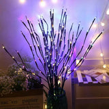 LED Simulated Tree Branch Light Battery Operated 20LEDs Fairy Lights Bendable Willow Branches for Christmas Home Bedroom Decor