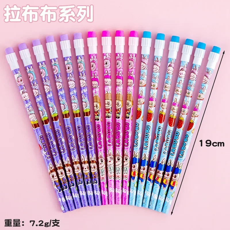 10Pcs/Lot Cute Cartoon HB Pencil With Big Eraser Kawaii Capybara Pony Pencils Student Kids Writing Pen School Stationery Gifts