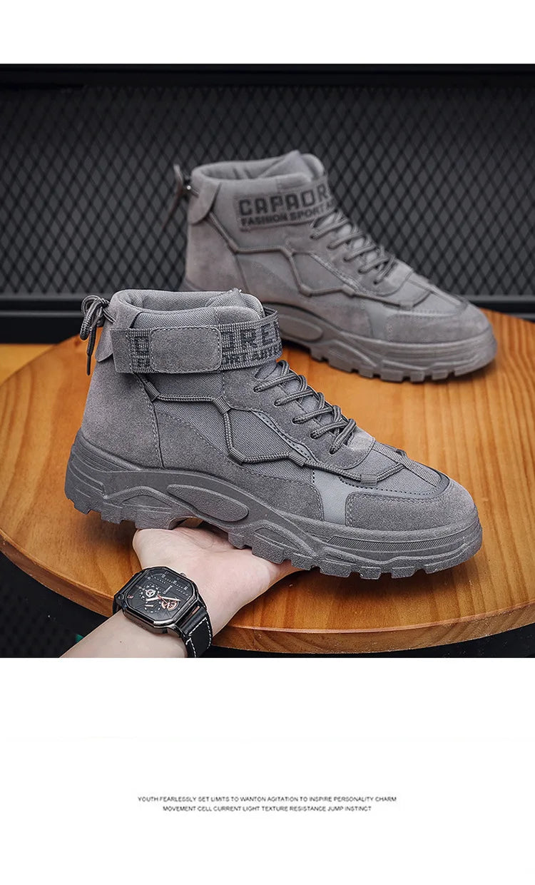 Men's Boots Tactical Combat Boots for Men Outdoor Hiking Winter Shoes Lightweight Non-Slip Men's Desert Ankle Boots Bota