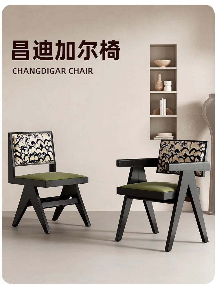 Rattan Nordic Relaxing Design Chair Accent Solid Wood Dining Modern Computer Office Aesthetic Relax Armrest Garden Furniture