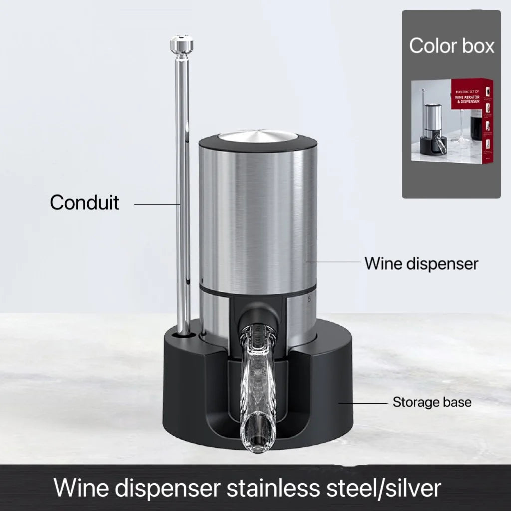 Decantador eléctrico USB Decantador eléctrico inteligente de vino tinto Decantador eléctrico neumático fácil de limpiar Dispensador de vino creativo