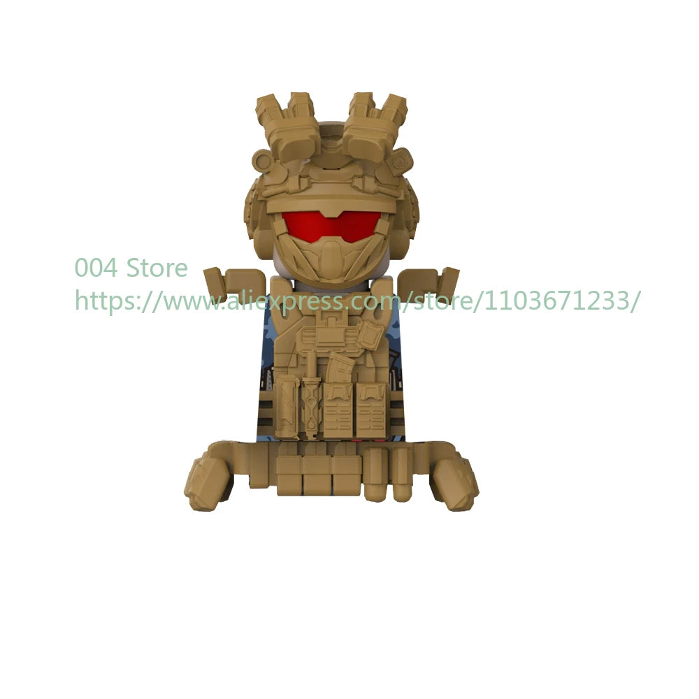 Military Special Forces Action Figure Building Blocks Ghillie Suit Weapons Sniper SWAT Ghost KSK Police Bandit Boy Toy Gift F029