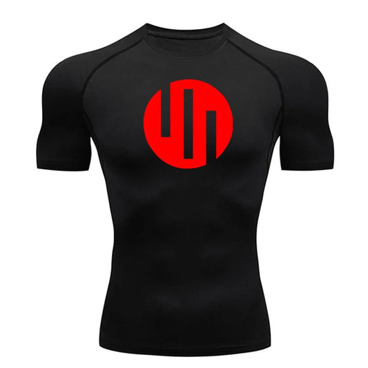 Gym Short Sleeve Running T-Shirt Men's Compression Long Sleeve Shirt Sun Protection Quick Drying Sports Top Black Sportswear 4XL