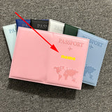Funda de pasaporte personalizada con nombre en color dorado, billetera de viaje para hombre y mujer, porta pasaporte personalizable con nombre, tarjetero de presentación