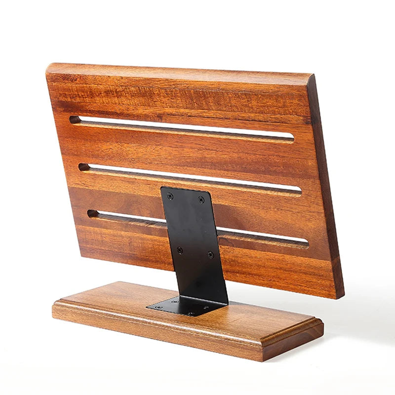 Magnetic Knife Stand Board Acacia Wood Kitchen Display Knife Holder Restaurant Hotel Slicer Butcher Cleaver Magnet Knife Rack