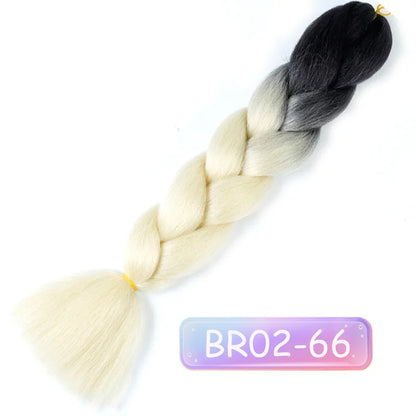 Lupu 24 "extensões de cabelo sintético longo ombre trança para mulheres preto roxo rosa azul loiro jumbo tranças suporte atacado