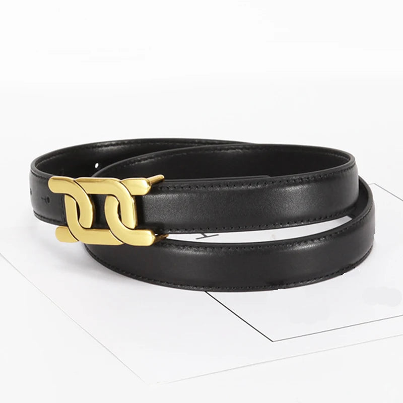 1Pc Women's Retro Belt, Alloy Buckle Fashion Casual Jeans Belt, High-End Long Skirt Pants Belt