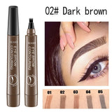 4 Point Eyebrow Pencil Waterproof Liquid Eyebrow Pen Makeup Long Lasting 4 Fork Tip Brow Pen Cosmetic Microblade Brow Pencil