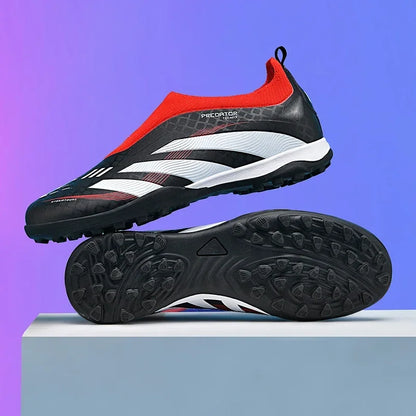 New Men Soccer Shoes Long Spikes Cleats Drop Shipping Football Boots Training Sneakers Ultralight Indoor Match Futsal Breathable
