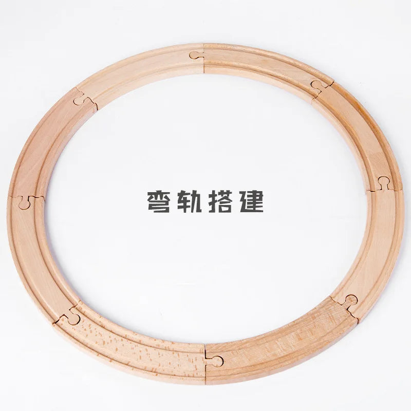 Wooden Train Track Toys Railway Rails Accessories Fit Thomas Train Road Connector Bridge Wood Railway Children Boy Christmas Gift