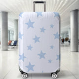 Light blue star pattern luggage protection cover, suitable for 18-32 inch luggage covers, luggage handle gloves, travel accessor