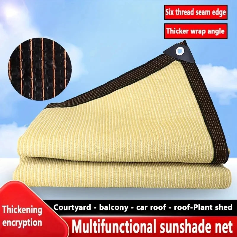 85% Shading HDPE Beige Sunshade Net Garden Plant Shed Shading Sail UV Protection Outdoor Pergola Sun Cover Swimming Pool Awning