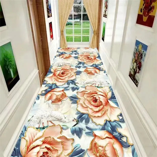 Decoración del hogar Balcón Pasaje 3D Alfombra de pasillo largo Entrada Hall Escalera Pasillo Alfombras Dormitorio Alfombra personalizable 