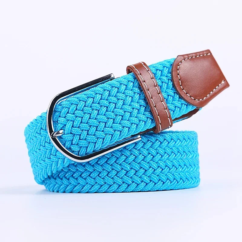 Women's Belt Fashion Casual Woven Elastic Belt Outdoor Sports Military Tactical Strap Climbing Work Belt Unisex Jeans Pants