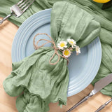 Set of 12 Gauze Cheesecloth Napkins Cloth Bulk Dinner Table Napkins for Home Wedding Valentine's Party Event Table Decoration