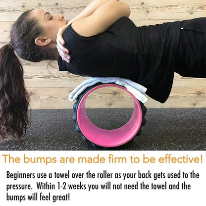 New Premium Foam Yoga Massage Roller Yoga Wheel Back Stretcher Back Massager Cracker for Back Pain Relief Fitness Equipment