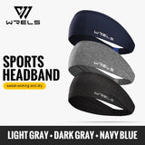 WRELS 1/2/3Pcs Sweatband Sports Headband for Men Women Moisture Wicking Workout Headband Sweat Band Non Slip Elastic Hairband