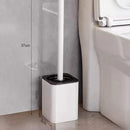 Escobillero de lujo con carcasa metálica, soporte para escobillero de pared, sin ángulo muerto, herramientas de limpieza para el hogar, accesorios de baño