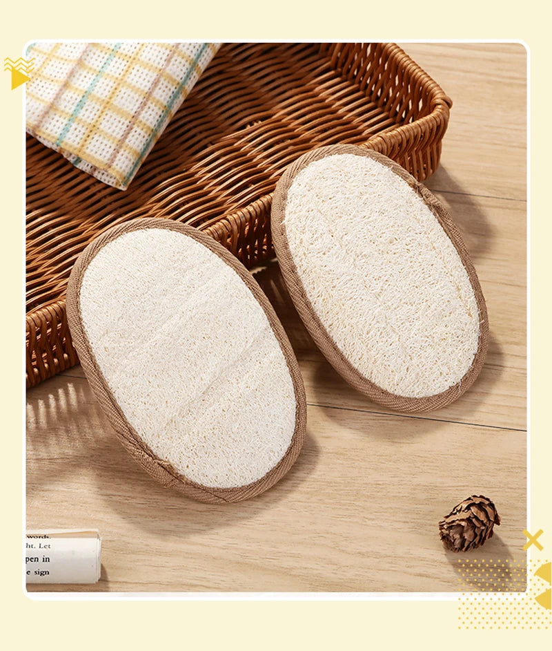 Natural Loofah Bath Scrub Sheet Scrubbing Sheet Bath Towel Body Scrubbing Exfoliation Soft Loofah Bath Brush Bathroom Supplies
