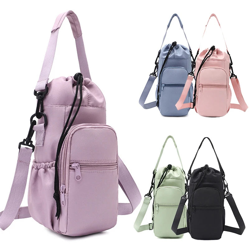 Outdoor Bottle Protective Cover Cell Phone Storage Bag Small Messenger Bag Travel Pocket Bag for Water Bottle Accessories
