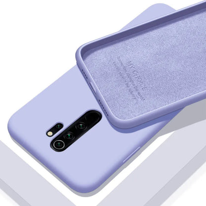 Funda de silicona líquida suave y sólida para XiaoMi RedMi Note 9, 9s Pro, 10, 11, 11S, 10s, 10T, 9T, 8, 8T, 7 Pro, 9A, 9C, 10C, Poco X3, F3