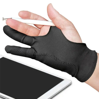 Anti-touch Two-Finger Hand Painting Gloves For Tablet Digital Board Screen Touch Drawing Anti-fouling Oil Painting Art Supplies