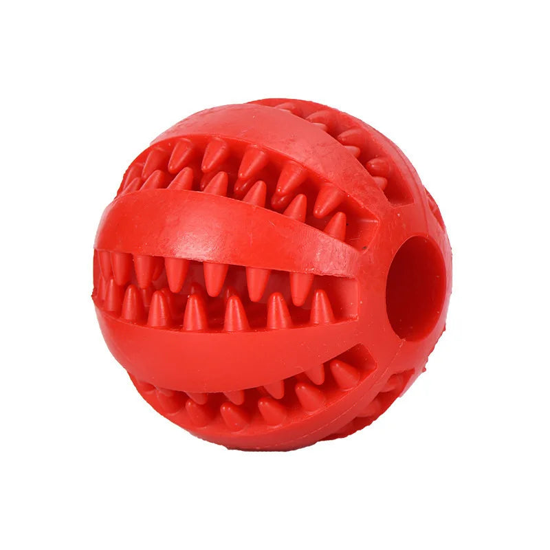 Dog Toy Ball That Leaks Food, Bouncy Rubber Ball for Dogs, Molar Chew Toy, Bite-Resistant Pet Teeth Cleaning Toy, Dog Accessories