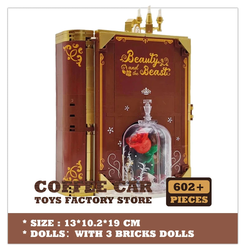 Dream Princess 3D Storybook Building Blocks Books Anime Film MOC Bricks Toys Cute Fairy Tales Model Children Girl Birthday Gifts