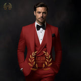 Traje blanco roto para hombre, para boda, cena, fiesta o cóctel, de 3 piezas (chaqueta, chaleco y pantalón), talla personalizada, color y vestido.