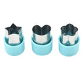 Star Heart Shape Vegetables Cutter Plastic Handle 3Pcs Portable Cook Tools Stainless Steel Fruit Cutting Die Kitchen Gadgets