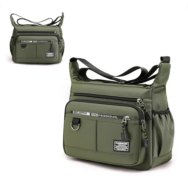 Men's Messenger Crossbody Shoulder Bags Men Small Sling Pack For Work Business Waterproof Oxford Packs Satchel Purse