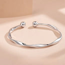 Retro 925 Sterling Silver Blue Crystal Bracelets for Women Korean Designer Hollow Adjustable Bracelets Luxury Party Jewelry Gift 