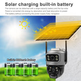 V380 Dual Lens 4G Camera Solar PIR Human Detection Night Vision Waterproof Security Video IP Camara 8MP 4K Battery CCTV Monitor