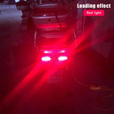 1 Piece 1 To 2 Vehicle Warning Flash Lamp 12V COB Red Blue Strobe Lights For Car Moto Bike Grille Decor Atmosphere Lighting