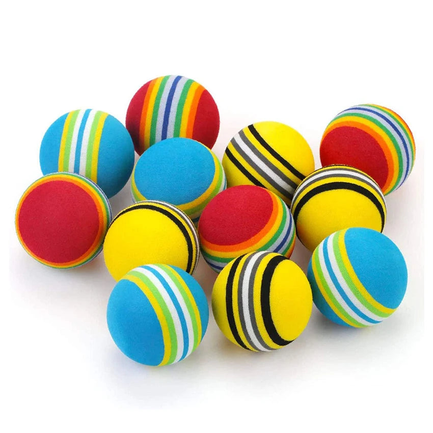 20pcs Golf Balls Light Rainbow Ball Range Ball 42mm Diameter Red Blue Yellow 3 Colors Pracitce Sports Ball Indoor Outdoor