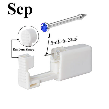 1 Unit Disposable Safe Sterile Piercing Unit For CZ Nose Studs Piercing Gun Piercer Tool Machine Kit Earring Stud Body Jewelry