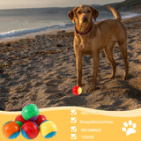 6Pcs Squeaky Balls Toys Dogs Interactive Toys TPR Dog Chew Toy for Dog Pet Teeth Cleaning Bite Resistance  Pet Supplies