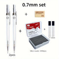 Transparent Mechanical Pencils with Lead, Automatic Pencil, Replaceable Refills, Art Drawing, 2 Tubes, 2B, 0.5, 0.7, 0.9mm, 60mm 