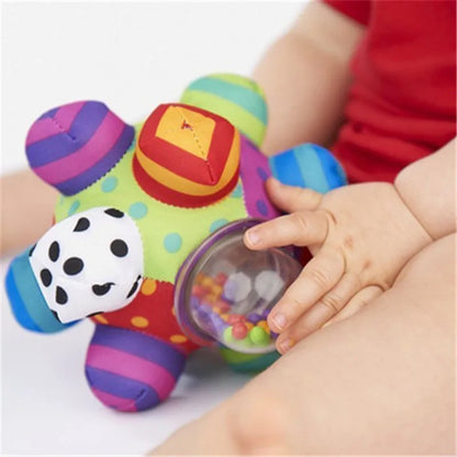 Baby Toys 0 12 Months Rotating Rattle Ball Grasping Activity Baby Development Toy Silicone Teether Sensory Toys for Babies Gifts