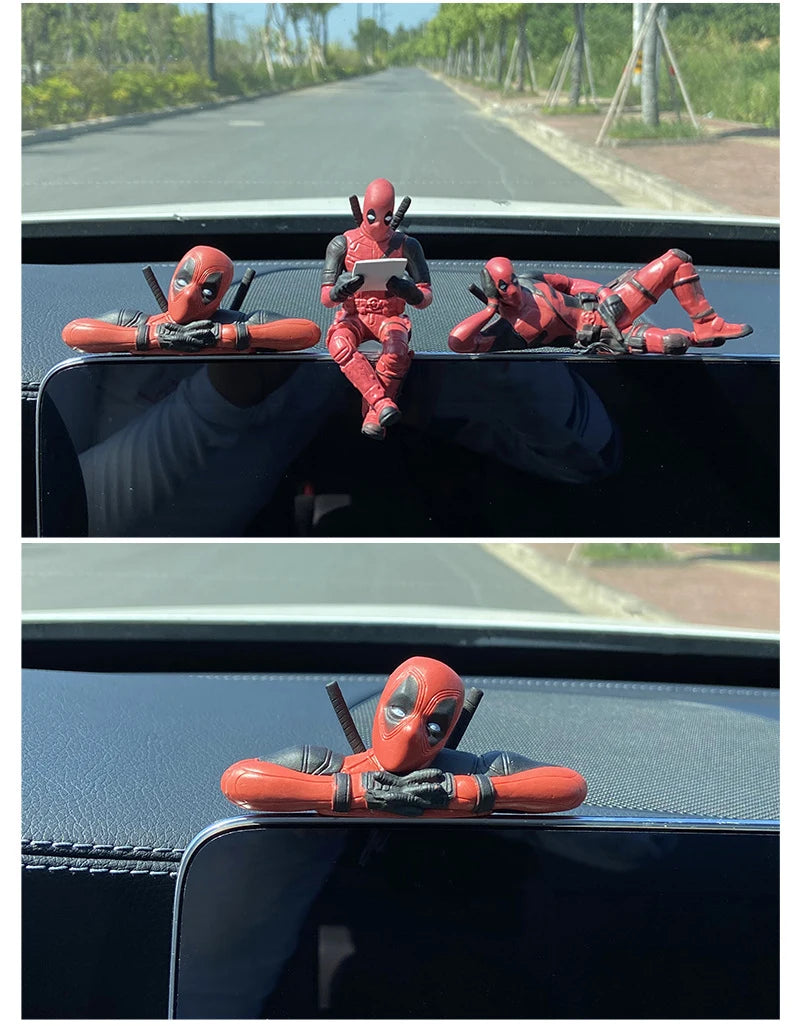 Sitting Anime Figure Hero Doll Home Decoration Mini Figurine Car Interior Miniature Model Collection Figurine Kids Toy Gifts