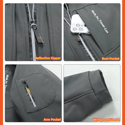 Chaqueta gruesa y cálida para hombre, abrigos de otoño e invierno, chaquetas para exteriores, esquí, escalada, cortavientos, chaqueta acolchada impermeable para hombre