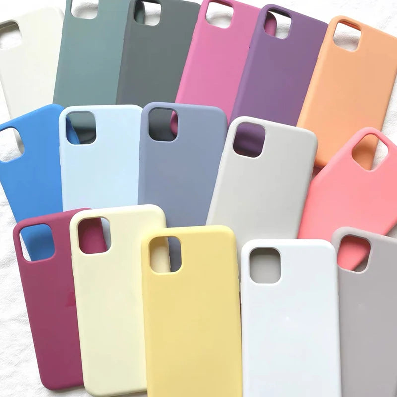 Original Silicone Cases For iPhone 16 15 12 14 13 Pro Max 15 16 Plus logo Case For Apple iPhone 11 14 15 16 Pro Cover