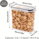 3pcs/set 2.5L/4L Grain Sealed Moisture-proof and Insect Proof Bucket Food Dispenser Kitchen Transparent Storage Box Label