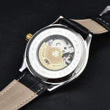 Orient Double Lion Watch Japanese Fully Automatic Mechanical Watch Hollowed Out Business Men's Watch Leather Strap