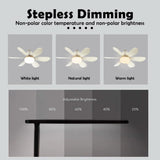 E26 E27 Base Home-use LED Ceiling Fan Light Wireless Remote Smart Fan Light 42cm 52cm Ceiling Fan for Room Office Study Kitchen