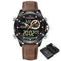 NAVIFORCE Digital Men Military Watch Waterproof Wristwatch LED Quartz Clock Sport Watch Male Big Watches Men Relogios Masculino